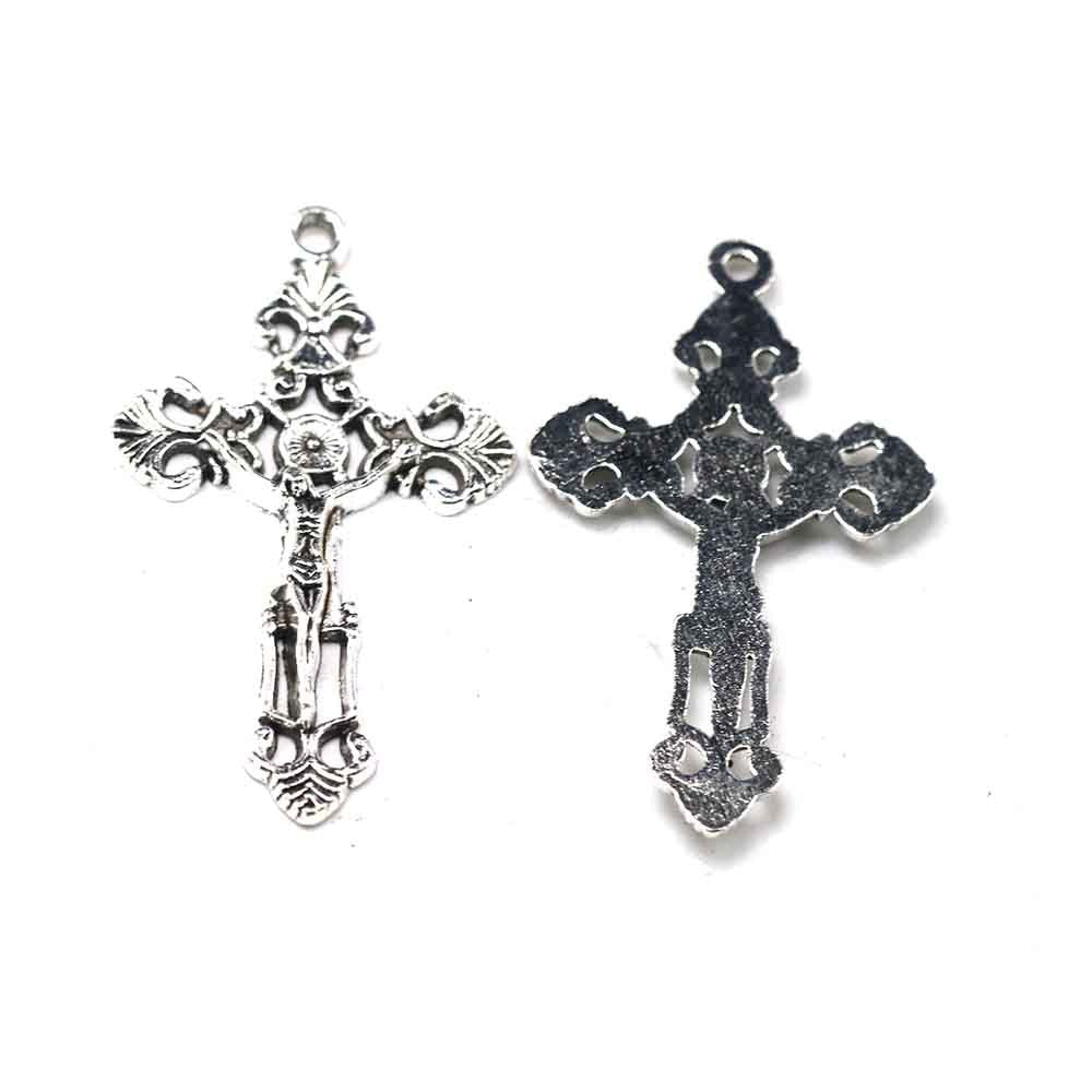 Retro Style Alloy Cross Pendant With Electroplated Finish, Jewelry Accessories