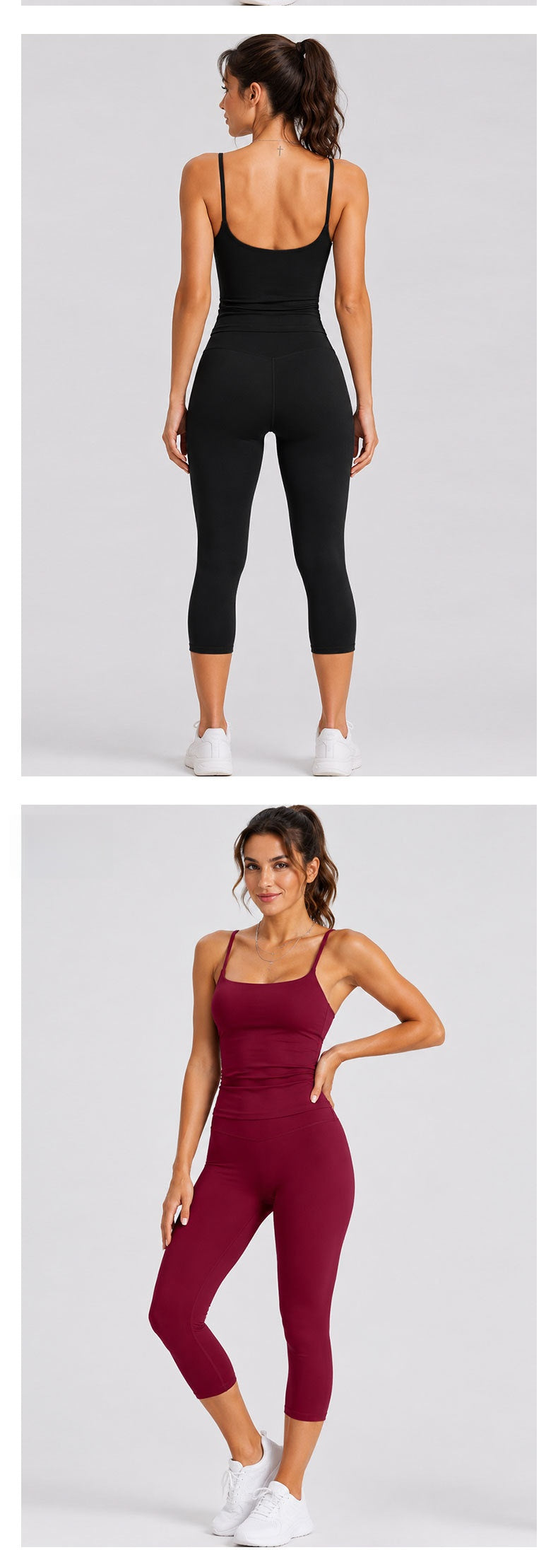 Sporty Women's Sleeveless Shorts Jumpsuit In High Elastic Nylon Fabric For Summer