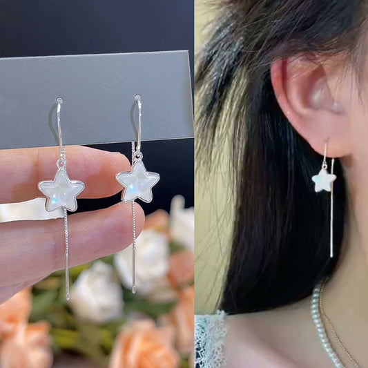 Sweet Star Ear Line Earrings For Women Featuring Alloy And 925 Sterling Silver Ear Pins