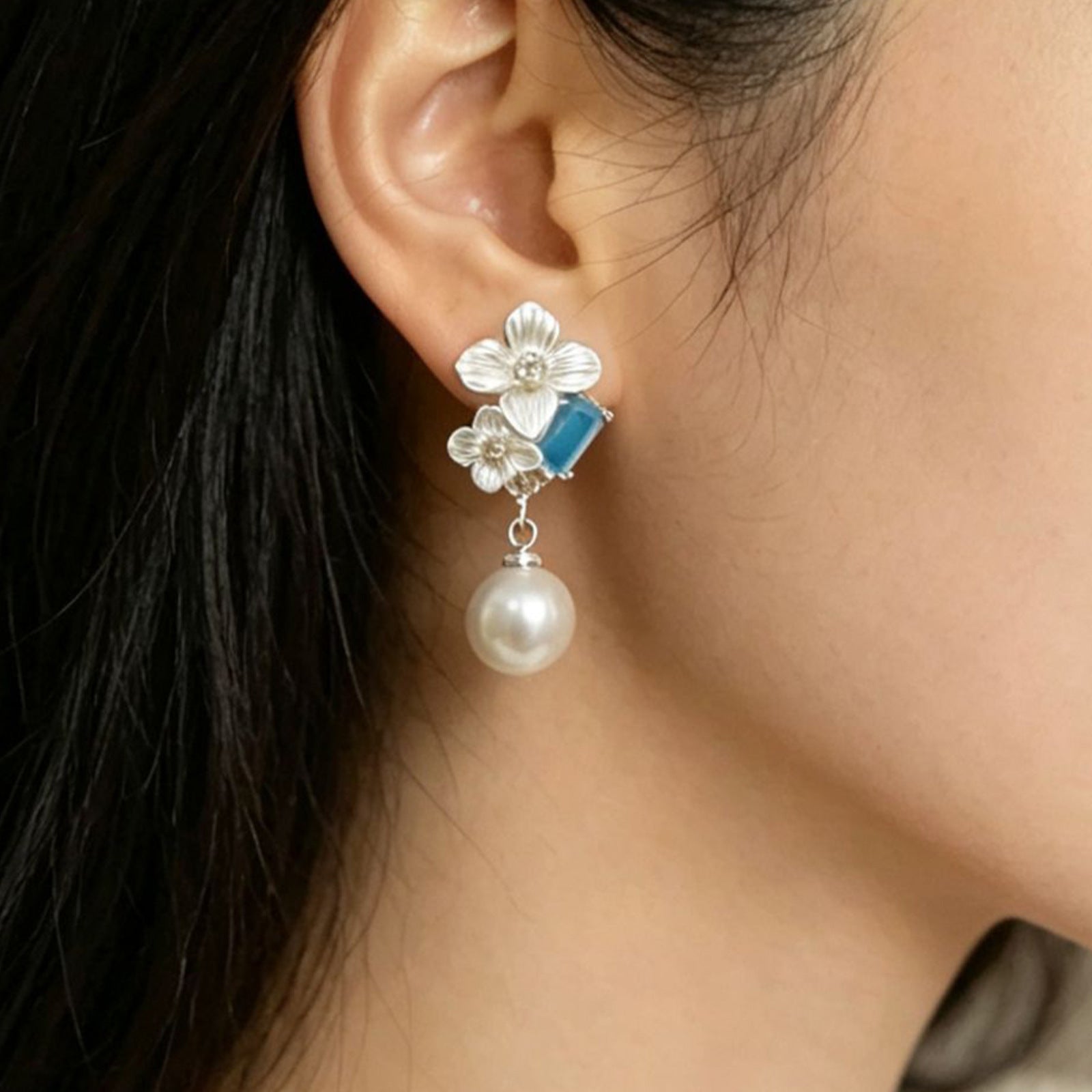 Butterfly Stud Earrings For Women With Tassel Craft, Alloy Material, Copper Ear Pins, And Zircon Inlay
