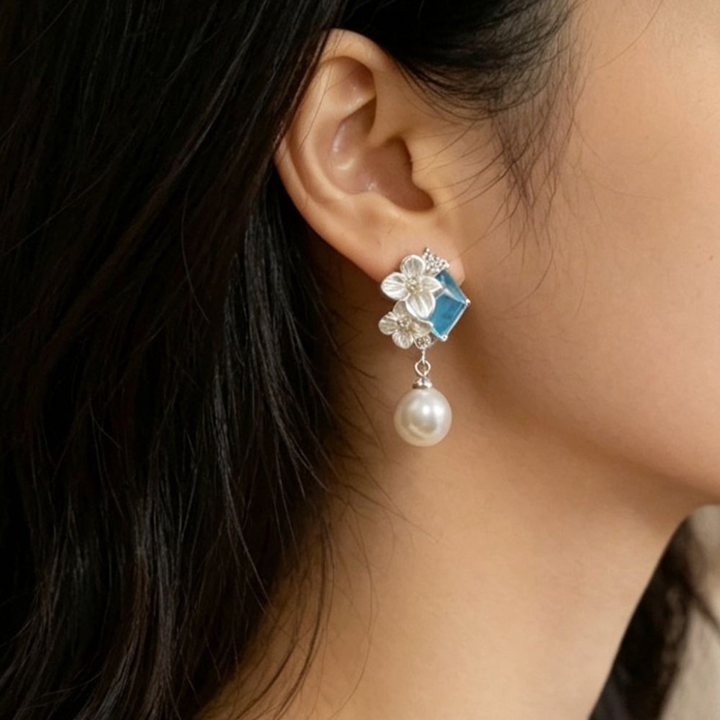 Butterfly Stud Earrings For Women With Tassel Craft, Alloy Material, Copper Ear Pins, And Zircon Inlay