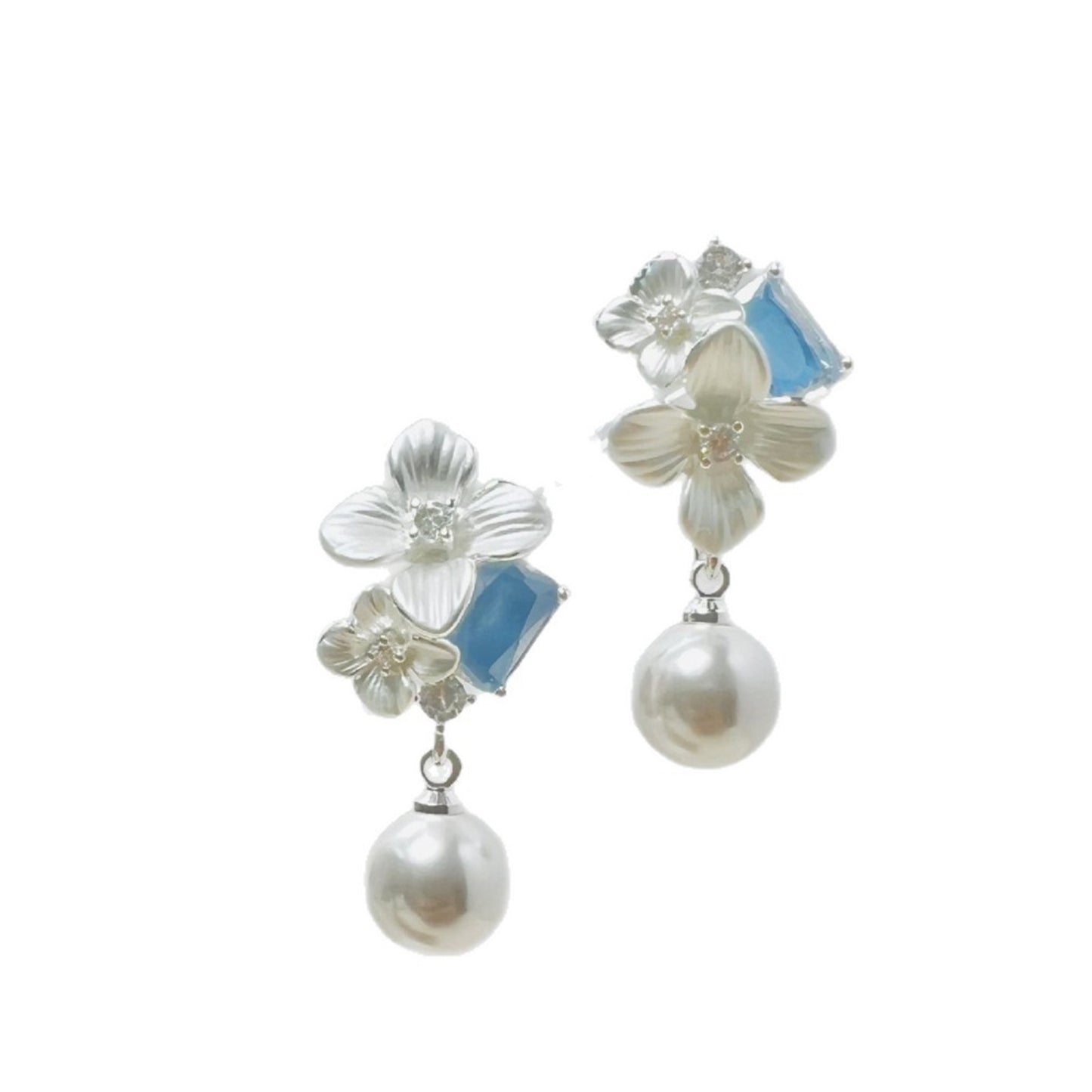 Butterfly Stud Earrings For Women With Tassel Craft, Alloy Material, Copper Ear Pins, And Zircon Inlay