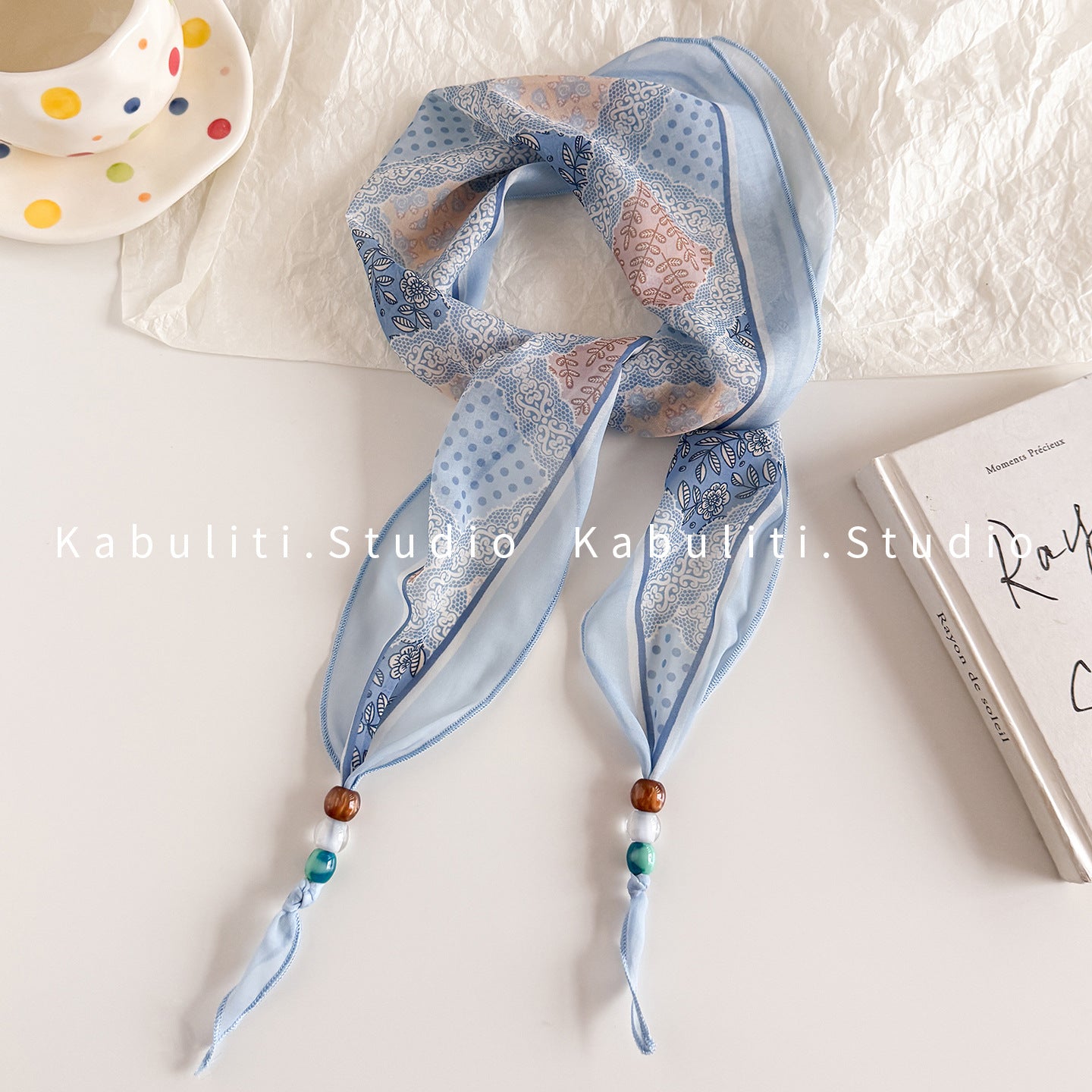 Lingge Original Design Silk Scarf In Natural Pink, Perfect For Spring