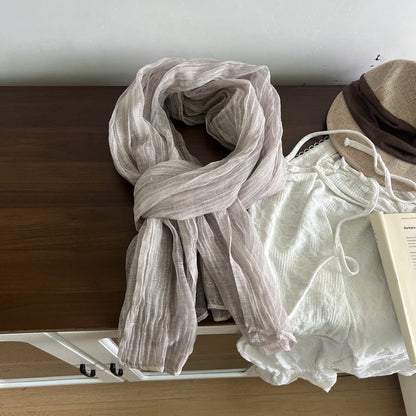 Solid Color Rayon Scarf For Women In Yellow, Perfect For Spring And Summer
