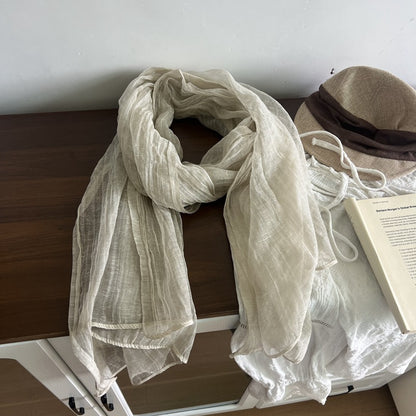 Solid Color Rayon Scarf For Women In Yellow, Perfect For Spring And Summer