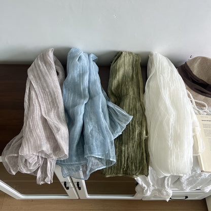Solid Color Rayon Scarf For Women In Yellow, Perfect For Spring And Summer