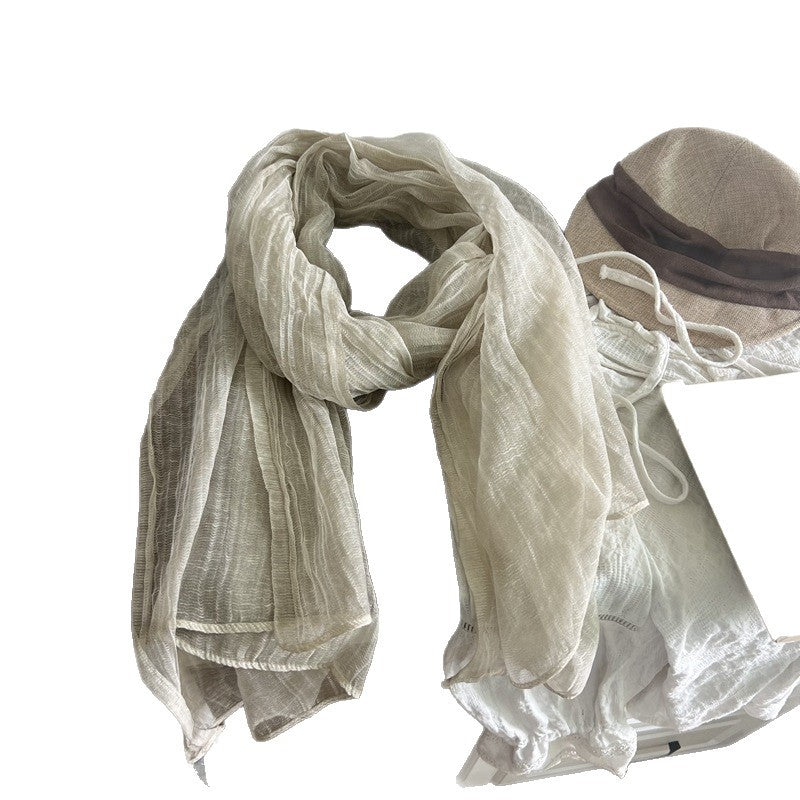 Solid Color Rayon Scarf For Women In Yellow, Perfect For Spring And Summer