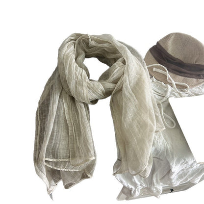 Solid Color Rayon Scarf For Women In Yellow, Perfect For Spring And Summer