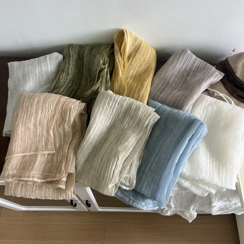 Solid Color Rayon Scarf For Women In Yellow, Perfect For Spring And Summer