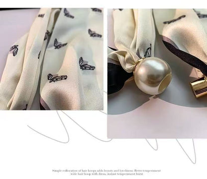 Women’s Satin Scarf Ring With Round Dots Pattern In Multicolor, Perfect For Spring Accessories