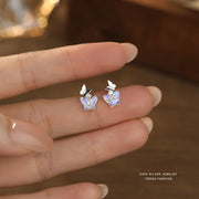 F6842_White Zircon/Colorful Butterfly_Platinum Plated_Different Sides_S999