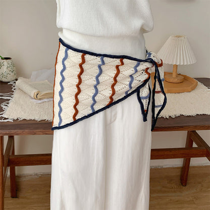 Triangle Scarf For Women In White, Made Of Polyester, Perfect For Spring Season