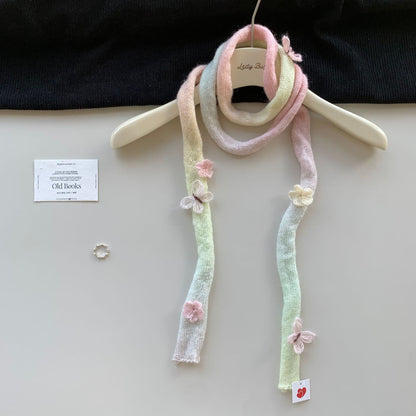 Ombre Twilly Scarf For Women In Polyester, Perfect For Autumn And Winter Accessories