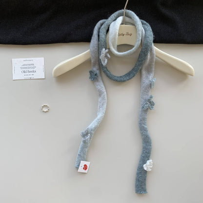 Ombre Twilly Scarf For Women In Polyester, Perfect For Autumn And Winter Accessories