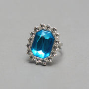 5#A Blue Diamond Alloy Ring