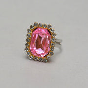 6#A Pink Diamond Alloy Ring