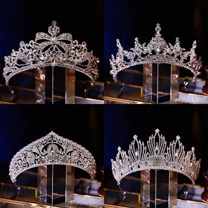 Princess Crown Hair Accessory For Kids, Alloy Material With Crystal Inlay, Perfect For Birthday Celebrations