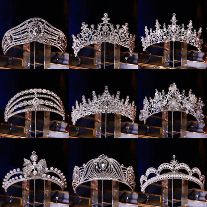 Princess Crown Hair Accessory For Kids, Alloy Material With Crystal Inlay, Perfect For Birthday Celebrations