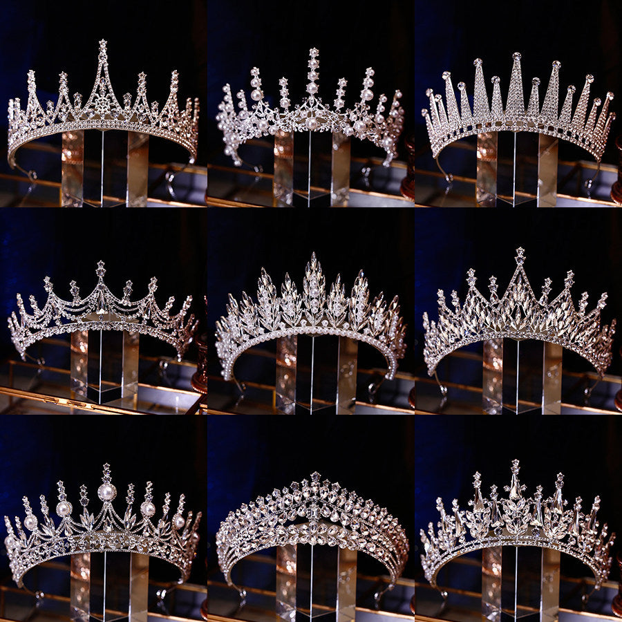 Princess Crown Hair Accessory For Kids, Alloy Material With Crystal Inlay, Perfect For Birthday Celebrations