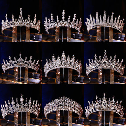 Princess Crown Hair Accessory For Kids, Alloy Material With Crystal Inlay, Perfect For Birthday Celebrations
