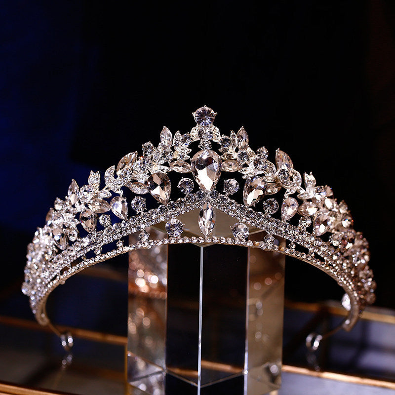 Princess Crown Hair Accessory For Kids, Alloy Material With Crystal Inlay, Perfect For Birthday Celebrations