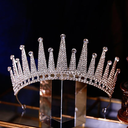Princess Crown Hair Accessory For Kids, Alloy Material With Crystal Inlay, Perfect For Birthday Celebrations