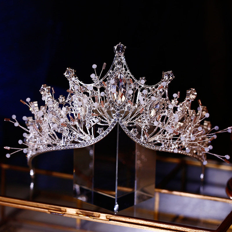Princess Crown Hair Accessory For Kids, Alloy Material With Crystal Inlay, Perfect For Birthday Celebrations