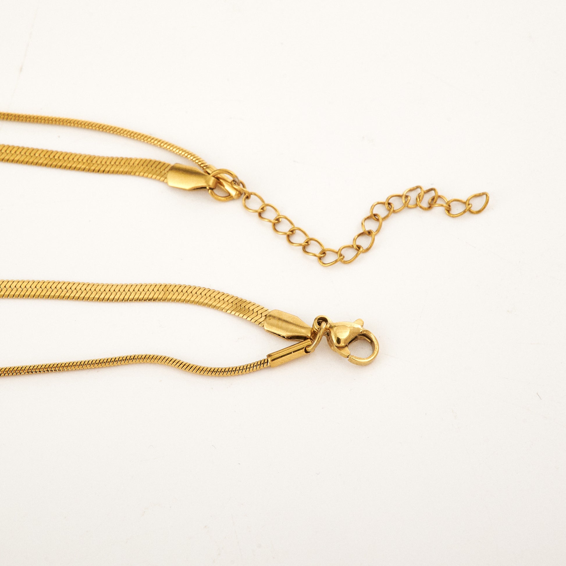 Heart Shape Necklace For Adults With 304 Stainless Steel Snake Chain, PVD Coated And 18K Gold Plated