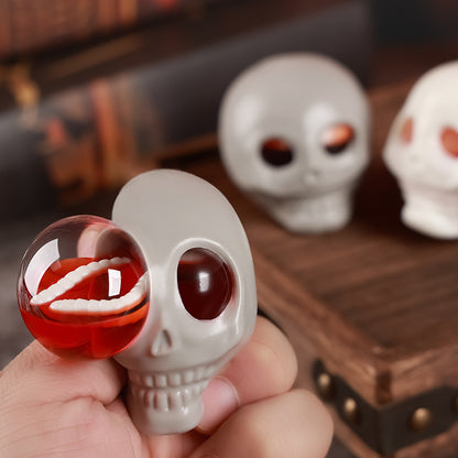 Funny Multicolor Skull Squishy Toy Made Of Soft TPR Material, Perfect Stress Relief Toy