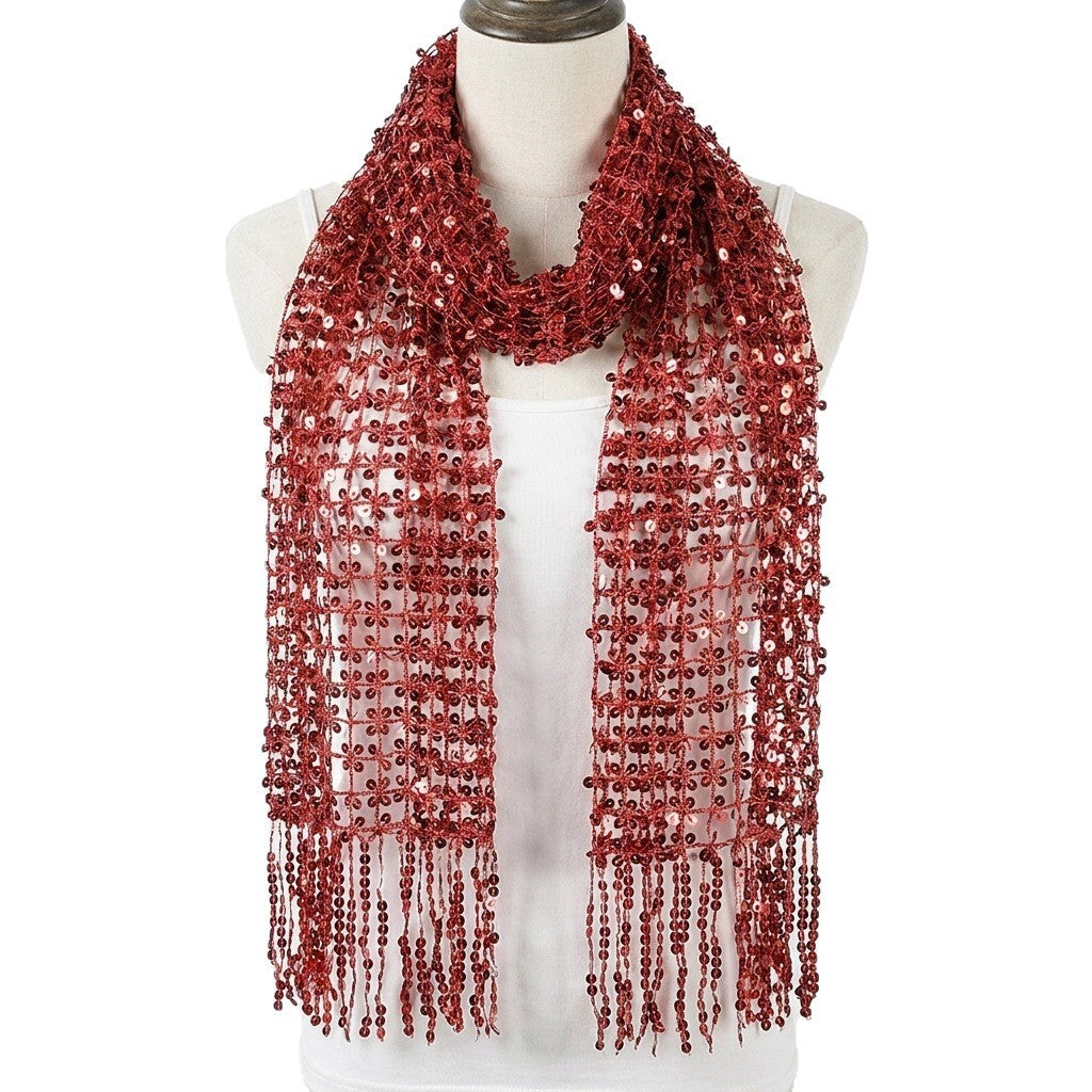 Sequins Polyester Shawl Scarf For Summer