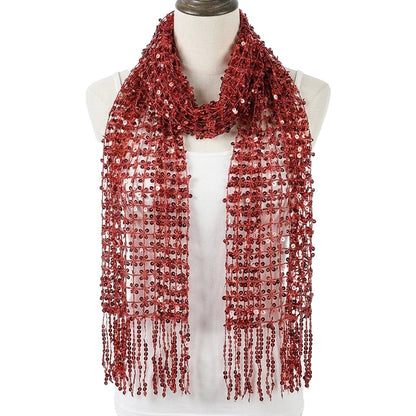 Sequins Polyester Shawl Scarf For Summer