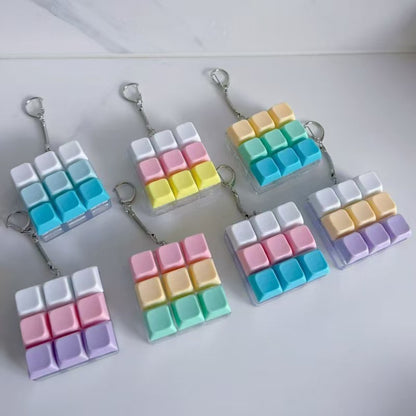 Key Pattern Fidget Toy Made Of Durable ABS Material In Natural Pink, Perfect Stress Relief Toy