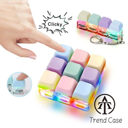 Key Pattern Fidget Toy Made Of Durable ABS Material In Natural Pink, Perfect Stress Relief Toy