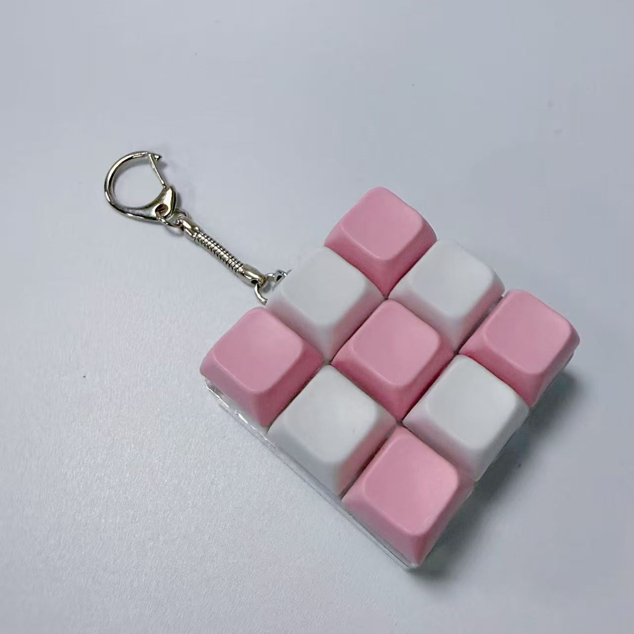 Key Pattern Fidget Toy Made Of Durable ABS Material In Natural Pink, Perfect Stress Relief Toy