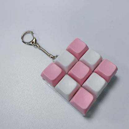 Key Pattern Fidget Toy Made Of Durable ABS Material In Natural Pink, Perfect Stress Relief Toy