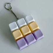 Macaron 9-key [White, Yellow, Purple Tri-Color]