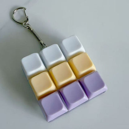 Key Pattern Fidget Toy Made Of Durable ABS Material In Natural Pink, Perfect Stress Relief Toy