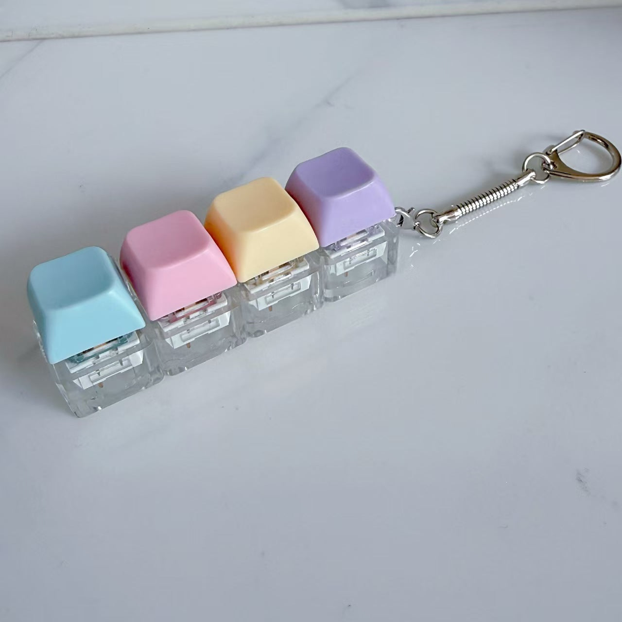 Key Pattern Fidget Toy Made Of Durable ABS Material In Natural Pink, Perfect Stress Relief Toy