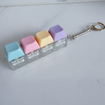 Key Pattern Fidget Toy Made Of Durable ABS Material In Natural Pink, Perfect Stress Relief Toy