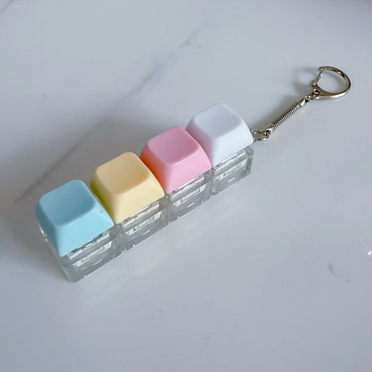 Key Pattern Fidget Toy Made Of Durable ABS Material In Natural Pink, Perfect Stress Relief Toy