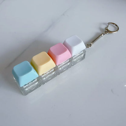 Key Pattern Fidget Toy Made Of Durable ABS Material In Natural Pink, Perfect Stress Relief Toy