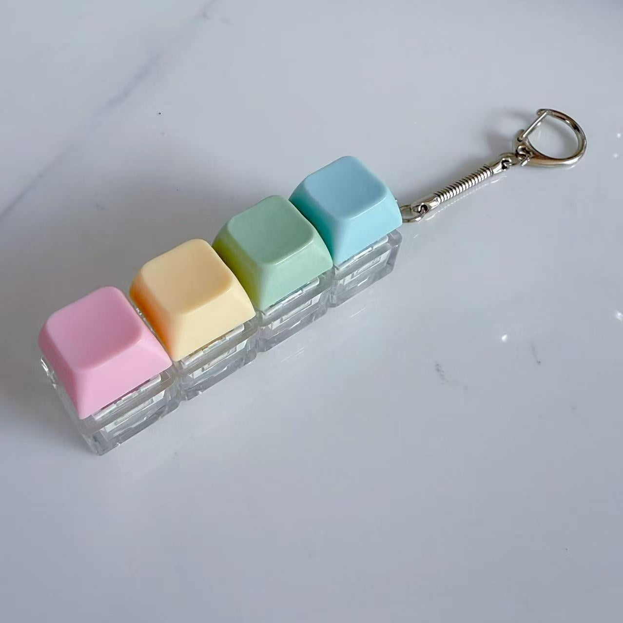 Key Pattern Fidget Toy Made Of Durable ABS Material In Natural Pink, Perfect Stress Relief Toy
