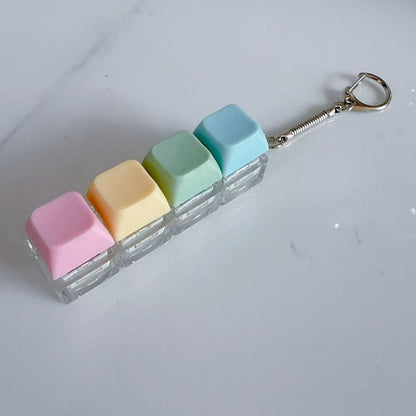Key Pattern Fidget Toy Made Of Durable ABS Material In Natural Pink, Perfect Stress Relief Toy