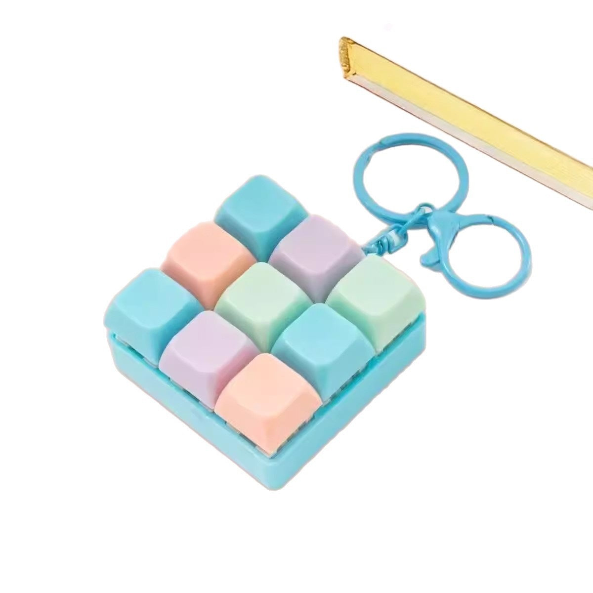 Key Pattern Fidget Toy Made Of Durable ABS Material In Natural Pink, Perfect Stress Relief Toy