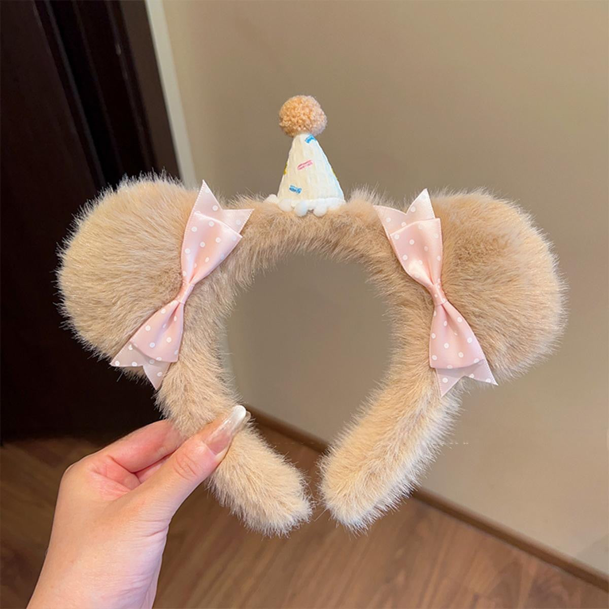Little Bear Hair Band For Women In Coffer Color, Cloth Material, Perfect For Summer