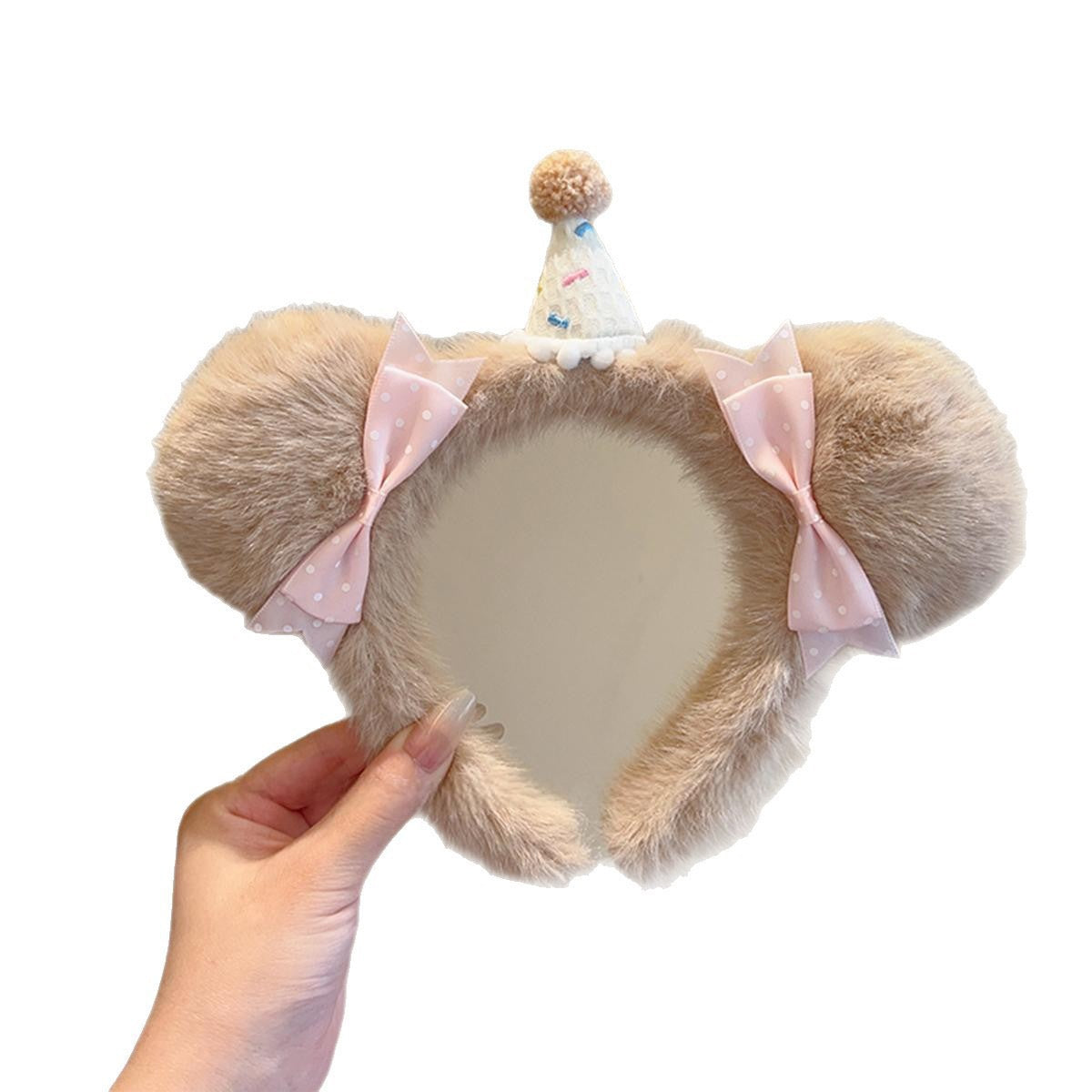 Little Bear Hair Band For Women In Coffer Color, Cloth Material, Perfect For Summer