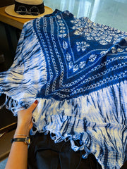 Tie-dye Style Deep Blue