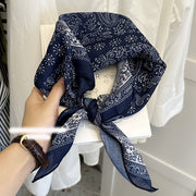 Navy Blue Porcelain Pattern Waist Flower