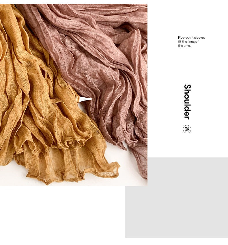 Solid Color Polyester Silk Scarf For Women, Suitable For All Seasons