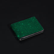 Rhinestone Driver's License Holder: Green Diamond